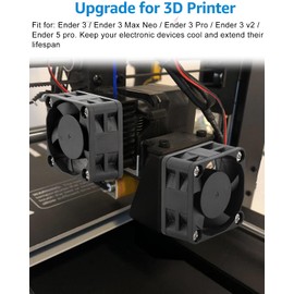 GDSTIME 2-Pack 40mm Fan 24V, Ender 3 Fan Upgrade 24 Volt Fans 4020 Dual Ball Bearing, Brushless Cooling Cooler 40x40x20mm 2 Pin