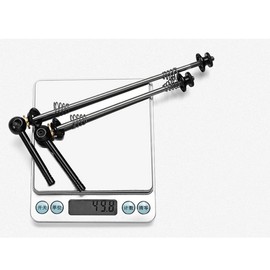 HOUSON Titanium Quick Release Skewers for Bicycle Hubs - TC4 Lightweight (50g/Pair) - 7075 Aluminum Lever - 100/130/135mm - MTB/Road Bike (Black)