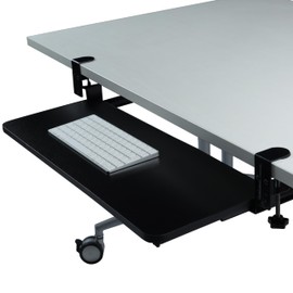 Ace Drive Keyboard Tray Under Desk, Pull Out Keyboard & Mouse Tray with C Clamp, 25.6“(30” Including Clamps) x 11.8“ Steady Slide-Out Computer Drawer for Typing, Perfect for Home or Office