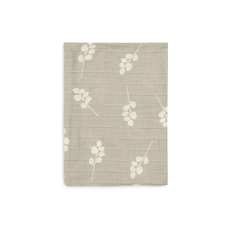 Jollein 536-848-67041 Waschlappen/Waschhandschuhe 3er Set Twig olive/weiß (15x20 cm)