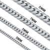 Women Sterling Silver Cuban Link Chain 3mm 22 Inch Sterling