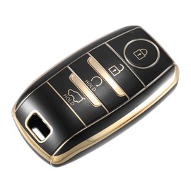 X AUTOHAUX Car Remote Key Fob Case Cover 4 Button Protector for Kia Niro Black