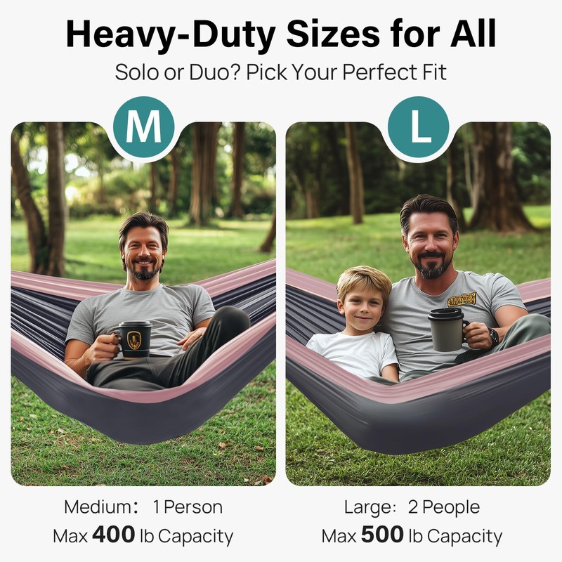 Kootek Camping Hammock 400 lbs Capacity, Portable Hammocks with Tree