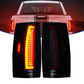 Gubebaili LED Tail Lights Fit for Chevy Tahoe Suburban/Fit for GMC Yukon 2007-2014, Rear Brake Lamp Taillight Assembly, Black Housing Smoke Lens