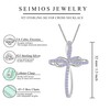 SeiMios 925 Sterling Silver Cross Necklace for Women Twisted Infinity