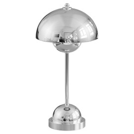 Huga Collective Crystal Flowerpot Table Lamp (Clear Crystal) | Portable Cordless Mushroom Lamp | Mushroom Lamp Cordless | Touch-Enabled Nordic Lamp | Portable Art Deco Lamp