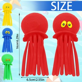 YOUYIKE Octopus Bath Toy with LED Light & Water Sprayer - Set of 4 Diving Animals Water Toys for Children from 3 Years - Ideal for Pool, Beach and Bathtub