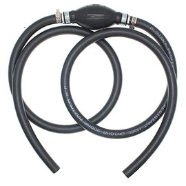 Fuel Line Assembly 3/8" Inner Dia 5/8" 6FT Outer Dia Hose Line Marine Outboard Boat Motor RVs Fuel Assembly with Primer Bulb Steel Hose Clamps