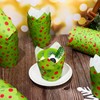 JarThenaAMCS 200Pcs Christmas Tulip Cupcake Liners Red Green Dots Muffin