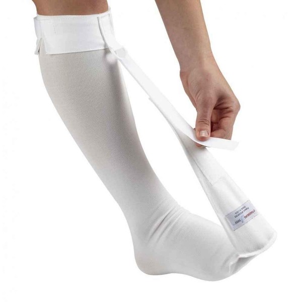 Strassburg Sock White Regular Size (fits calf size up to 16in around)