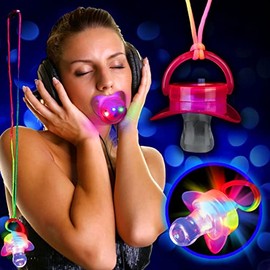 Windy City Novelties Supreme Party & Novelties 12 Assorted LED Toy Pacifiers - Pack of 12