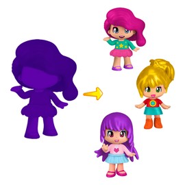 Pinypon - Surprise Reveal 2 Purple Surprise Doll with 5 Accessories for Mini Figure and Surprise Clothing, for Girls and Boys from 3 Years, Famosa (PNY28200)
