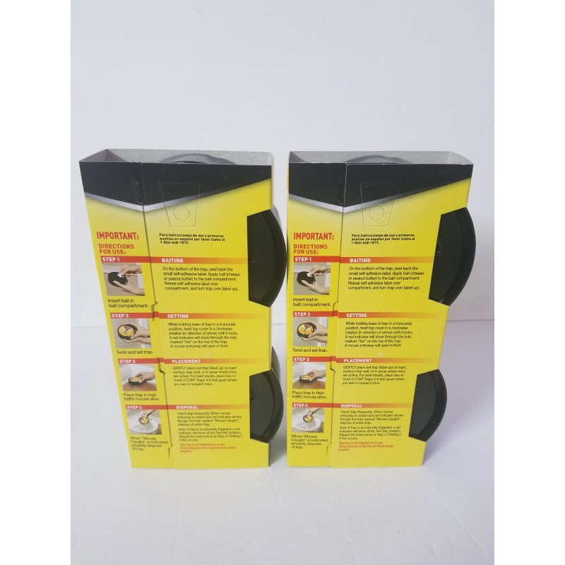 D-Con Disposable No View Snap Trap 2-Pack ~ 4 Traps