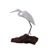 Egret Sculpture from John Perry on Burl Wood Pellucida 8in