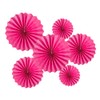 MOWO Hot Pink Paper Fans Hanging Decoration for Summer Birthday