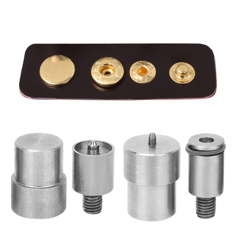 Snap Button Dies Set, 4 Pcs Snap Fastener Heavy Duty