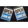 2 Open Closed Sign Chain 2 sided 9" X 7.5