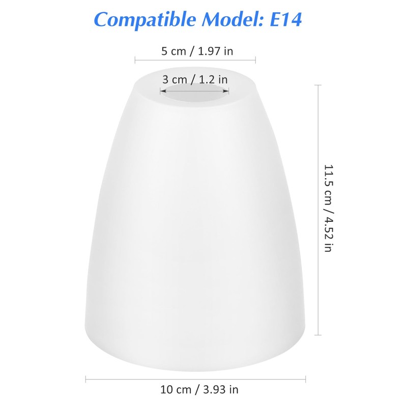 SEWACC 2pcs Plastic Lamp Shade Replacement E14 Lampshade Cover White