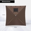 MASTERCANOPY Escape Shelter Side Panel with Window (12x12,Coffee)
