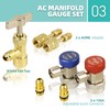 Ac Gauge Set, 3 Way AC Manifold Gauge Set for