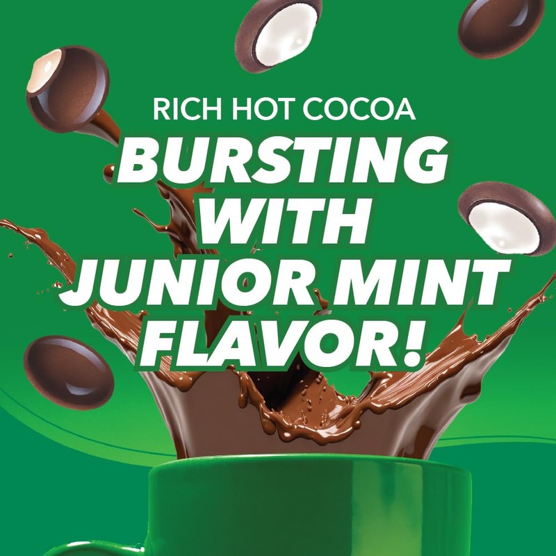 Junior Mints Hot Cocoa Pods, Chocolate Mint Flavor, Compatible with