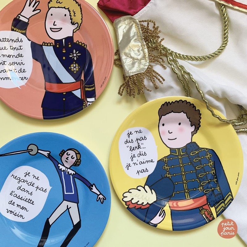 Soledad Dessert Plate with German Text 'Ich n' Dis Pas