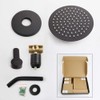 Matte Black Shower Faucet Set Bathroom Rainfall Mixer Shower System