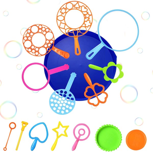 WELLXUNK Soap Bubbles Set of 15 Bubble Wand Set for