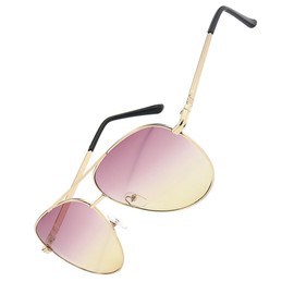 TODREMOU Sunglasses Retro Men's Glasses Sunglasses Pilot, Purple Yellow