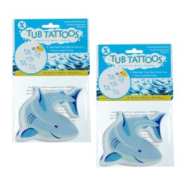 SlipX Solutions Adhesive Bath Treads, Shark Tub Tattoos, Non-Slip Traction to Bathtubs, Showers & Other Slippery Spots (Kid Friendly, Reliable Grip)