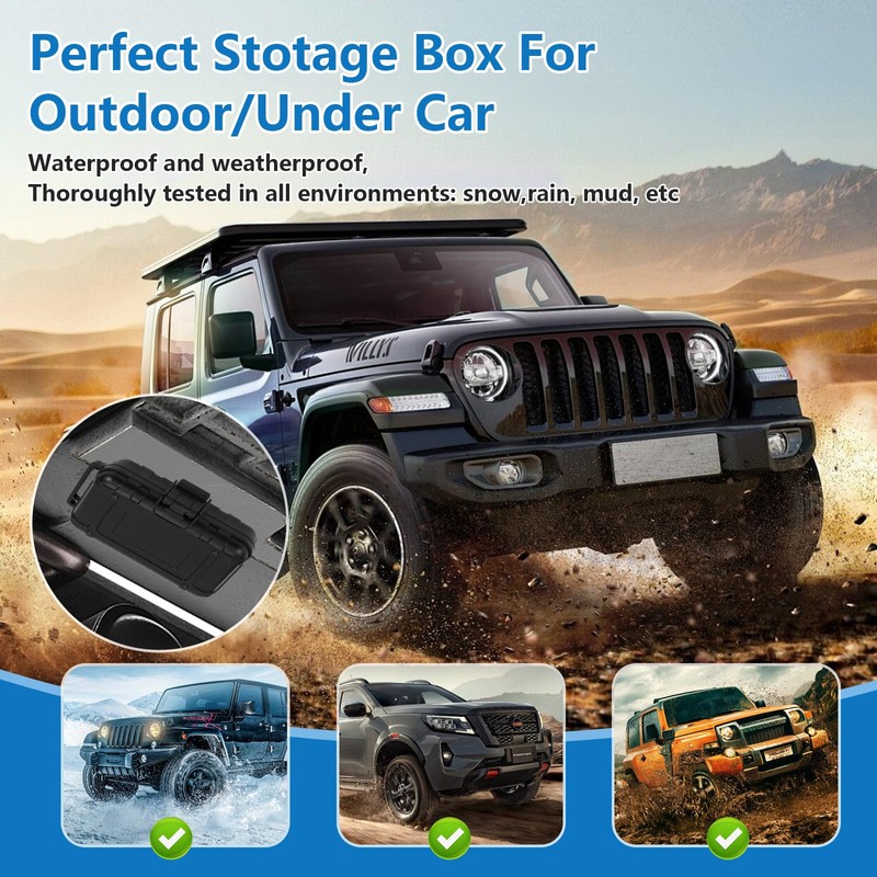 Puluole Magnetic Key Box for Under Car,Waterproof Key Magnet for