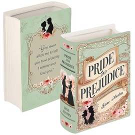 Ceramic Book Vase Pride and Prejudice Gifts for Book Lovers Women & Men - Jane Austen Gifts for Women Bookish Christmas Decor for Bookshelf - Bookworm Bookish Gift Cute Librarian Present for Readers