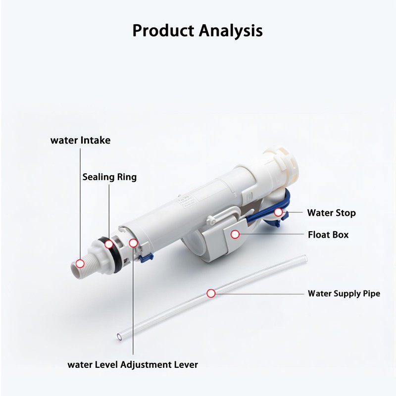 Lychee Light Adjustable Toilet Fill Valve Replacement Kits，Inlet Valve Repair