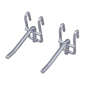 Iris Ohyama Metal Rack Series Metal Rack Hooks, Single Type, 2-Piece Set, Silver MR-12F