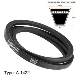 TA-VIGOR A-1422 V-Belt Drive Belt 1422mm Inner Circumference 13mm Width 8mm Thick, Rubber Transmission Drive Belt for Lawn Mower, Power Equipment, Industrial Machinery