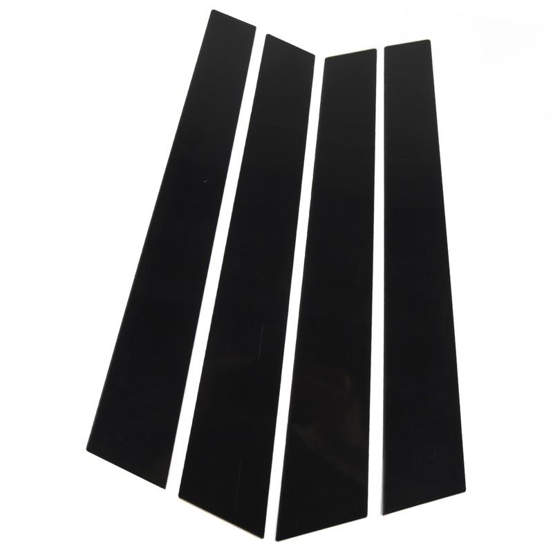 4pcs Window Pillar Post Trim Anti Scratch Glossy Black B