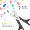 AUVON Scissors-Shaped Pill Cutter, Sharp Blade Pill Splitter for Accurately