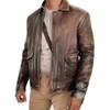 Distressed Leather Jacket - Mens Leather Jacket