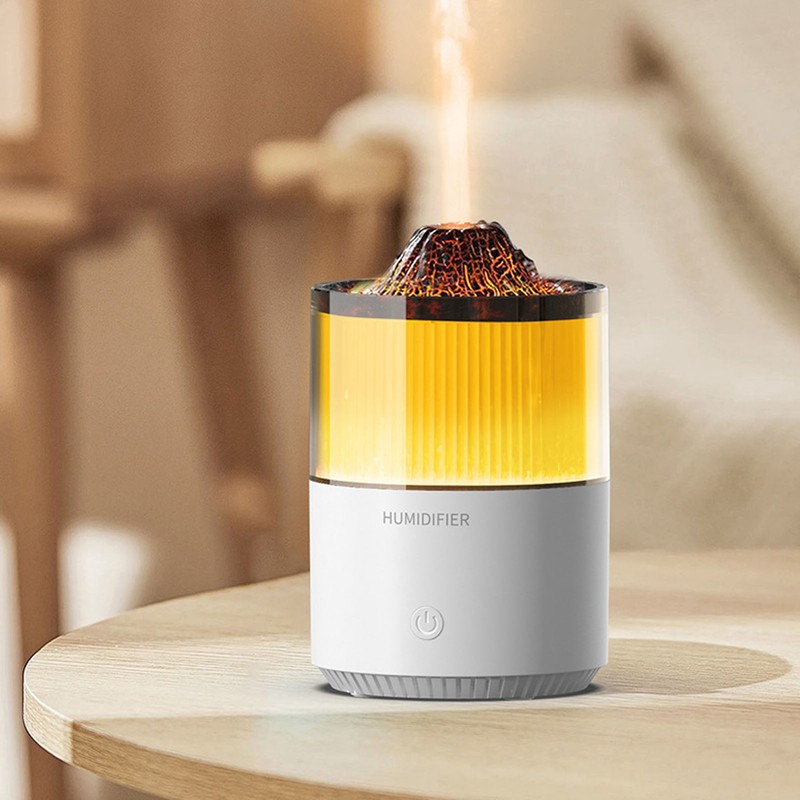 Aroma Humidifier Large Capacity Quiet Colorful Flame Lamp Desk Aromatherapy