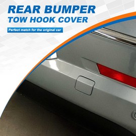 CZShiYue Car Rear Bumper Tow Hook Cover Fit for VW CC 2009 2010 2011 2012 Towing Eye Cap Trailer Cover 3C8807441 3C8 807 441 (Eni Grey, Passenger Side)