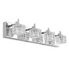 TRLIFE Bathroom Vanity Light Fixtures, Modern Bathroom Lights Over Mirror 4 Lights Vanity Light, 26.8inches Crystal Glass Vanity Lights