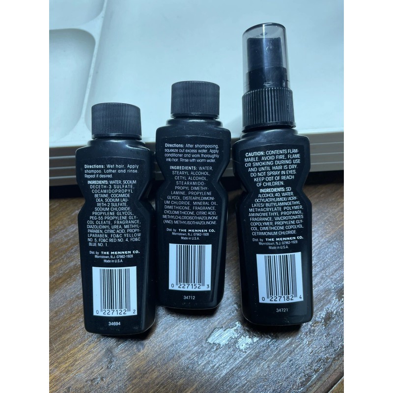 Mennen 90s Teen Spirit Shampoo Conditioner Hairspray Travel Size Bahama