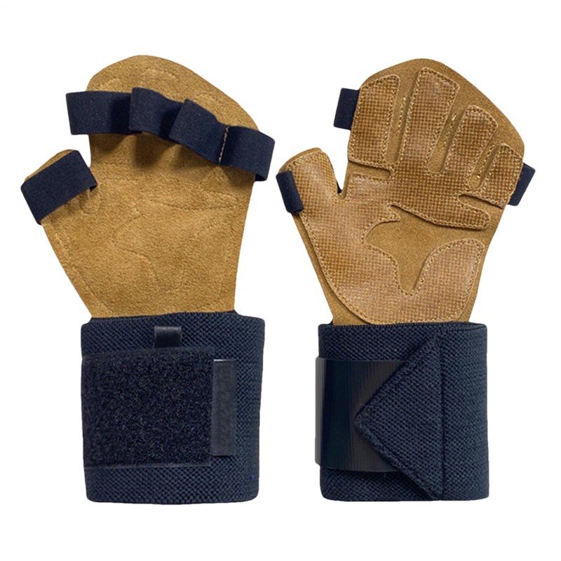 Weight Lifting Gloves - Fingerless Weightlifting Gloves with Wrist Wrap