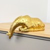 Over Shelf/Edge Gold Giraffe Ornament Gift Statue Animal Home Sculpture