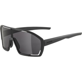 ALPINA Bonfire – Anti-Fog, Versatile Sports and Cycling Glasses with 100% UV Protection for Adults, All Black Matt, One Size