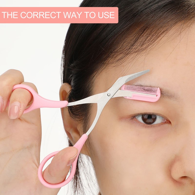 Eyebrow Trimmer Scissors with Comb Eyebrow Shaping Cut Scissors Non