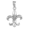 Sterling Silver Fleur-de-Lis Charm Pendant Necklace, 20"