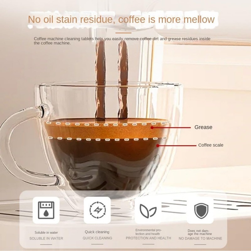 DORTHEA Cleaning Tablets for Miele Coffee Machines, 10 Tablets, Coffee