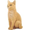 3 Inch Orange Cat Sitting Hand Painted Mini Figurine Statue