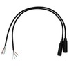 E-outstanding 3.5mm Female Jack to Bare End 2PCS Black TRRS
